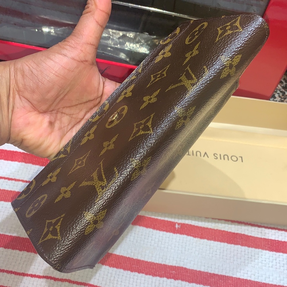 Louis Vuitton Monogram Canvas Large Flap Wallet in Brown and Gold - Picture 8 of 8